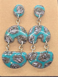 Turquoise Spotted Dangles: Post