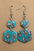 Turquoise Spotted Dangles: Fishhooks