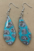 Turquoise Spotted Dangles: Fishhooks