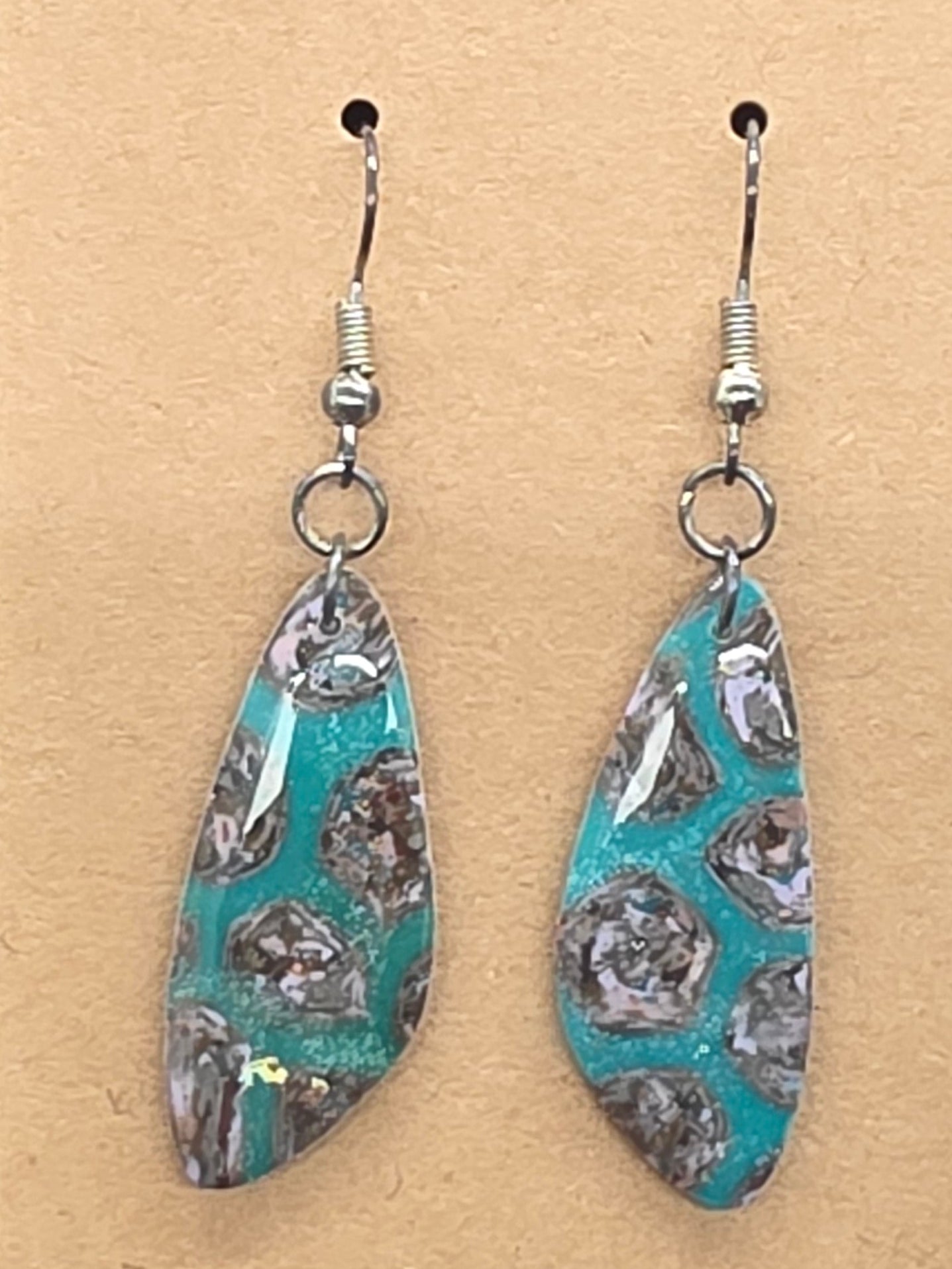 Turquoise Spotted Dangles: Fishhooks