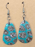 Turquoise Spotted Dangles: Fishhooks