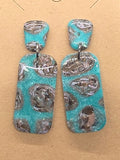 Turquoise Spotted Dangles: Post