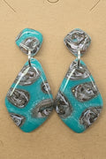Turquoise Spotted Dangles: Post