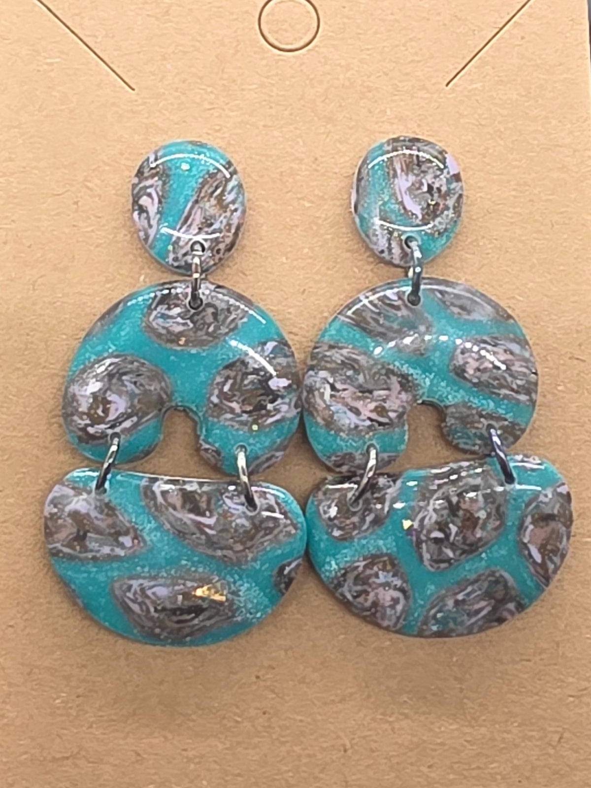 Turquoise Spotted Dangles: Post