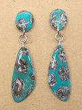 Turquoise Spotted Dangles: Post