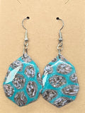 Turquoise Spotted Dangles: Fishhooks
