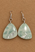 Eucalyptus green with silver large butterfly wing dangles: Fishhooks