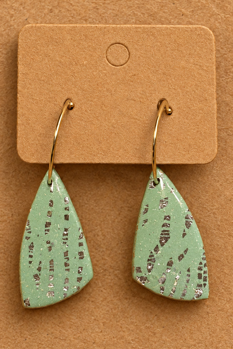 Eucalyptus green and silver butterfly wing hoops