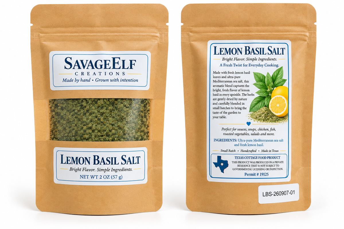 Lemon Basil Salt 2 oz